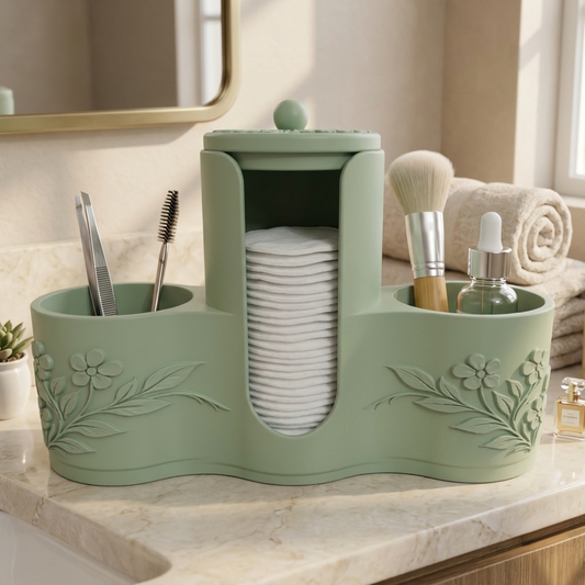 Portaoggetti bagno verde salvia Limited Edition in PLA