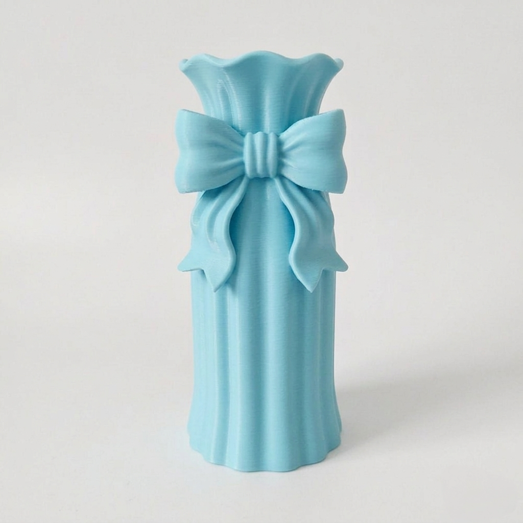 Vaso fiocco Damina azzurro pastello in PLA