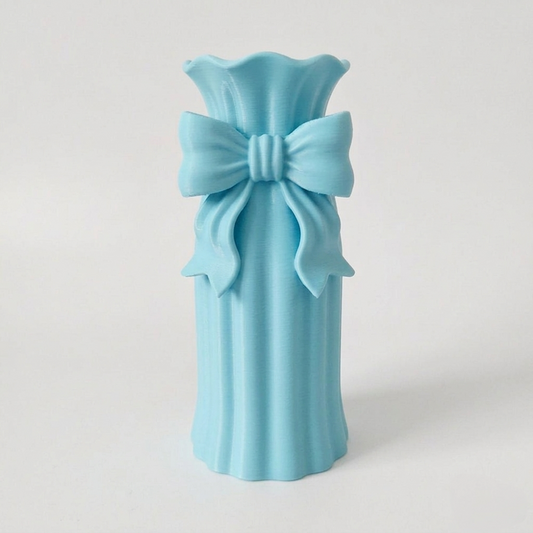 Vaso fiocco Damina azzurro pastello in PLA