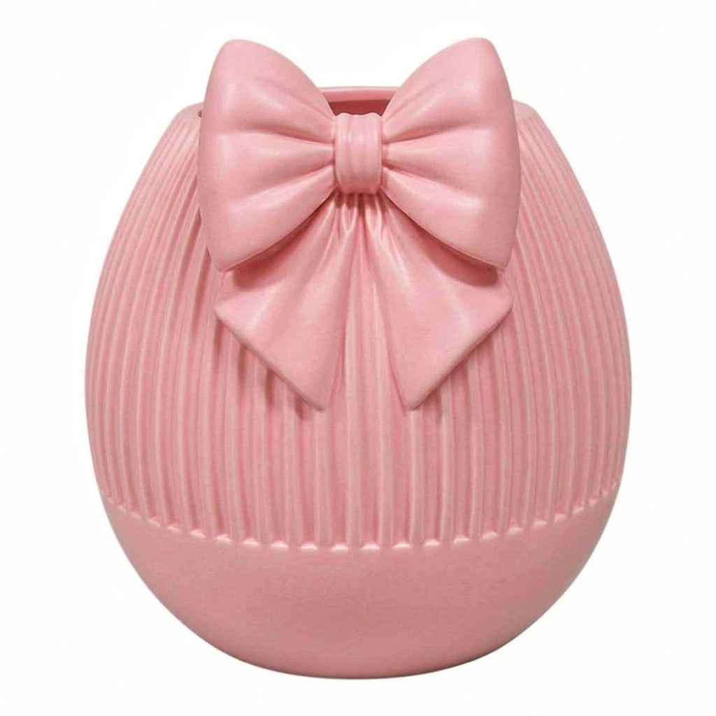 Vaso rotondo ribbon rosa baby in pla