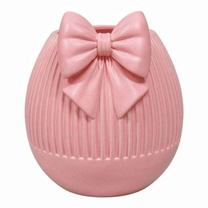 Vaso rotondo ribbon rosa baby in pla