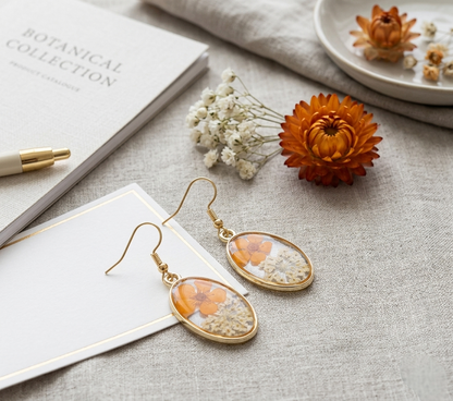 Orecchini Eternal botanical orange