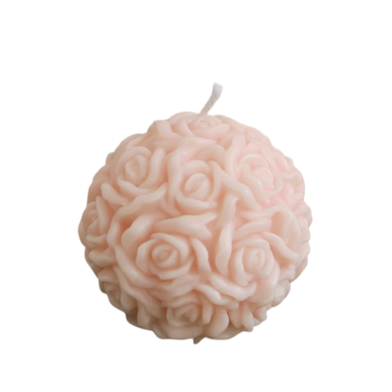 Candela sfera di rose rosa