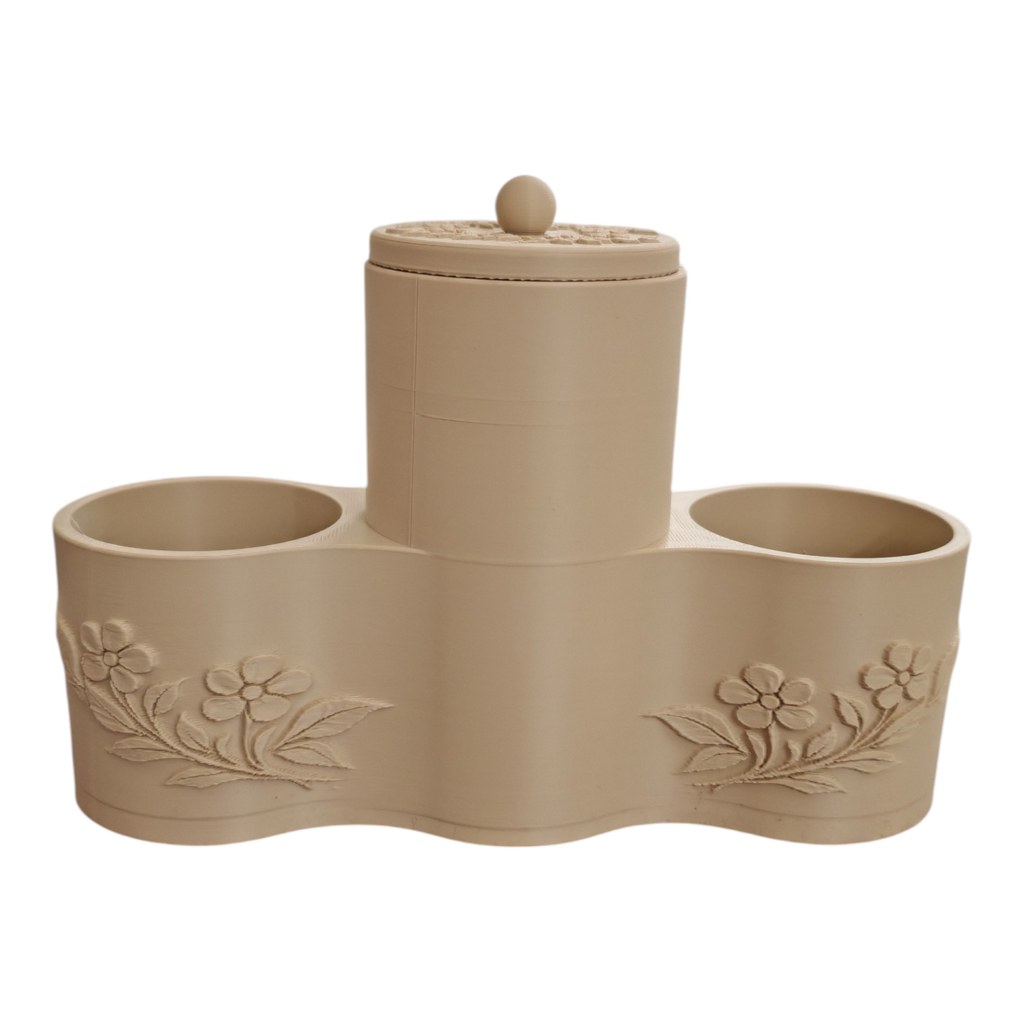 Portaoggetti bagno beige in PLA