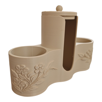 Portaoggetti bagno beige in PLA