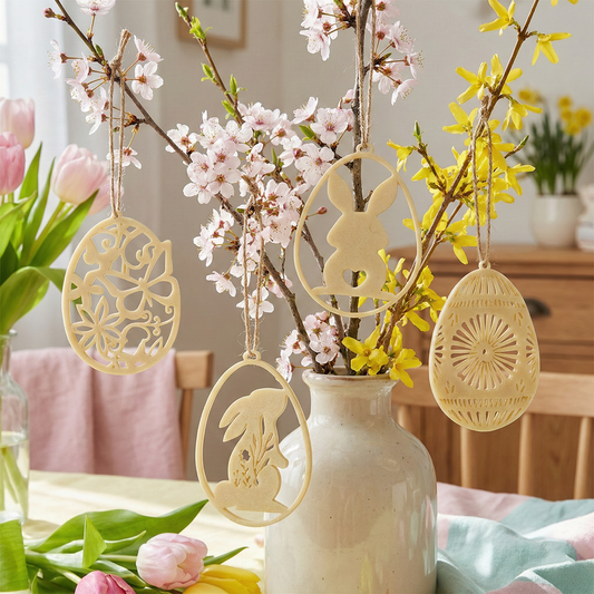 Decorazioni pasquali set 4 pezzi giallo