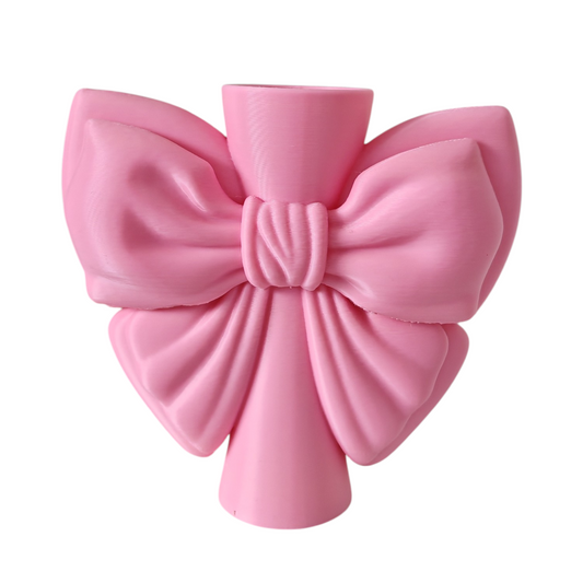 Vaso elegance fiocco rosa baby in PLA