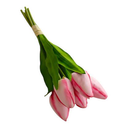 Tulipani in stoffa mazzo 5 pezzi
