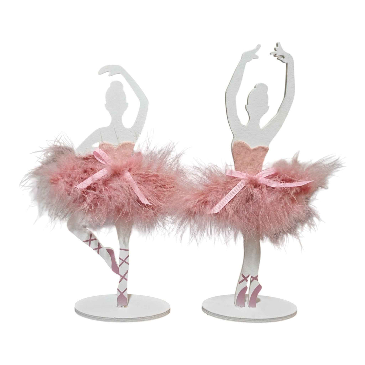 Ballerine in legno e velluto set 2 pezzi