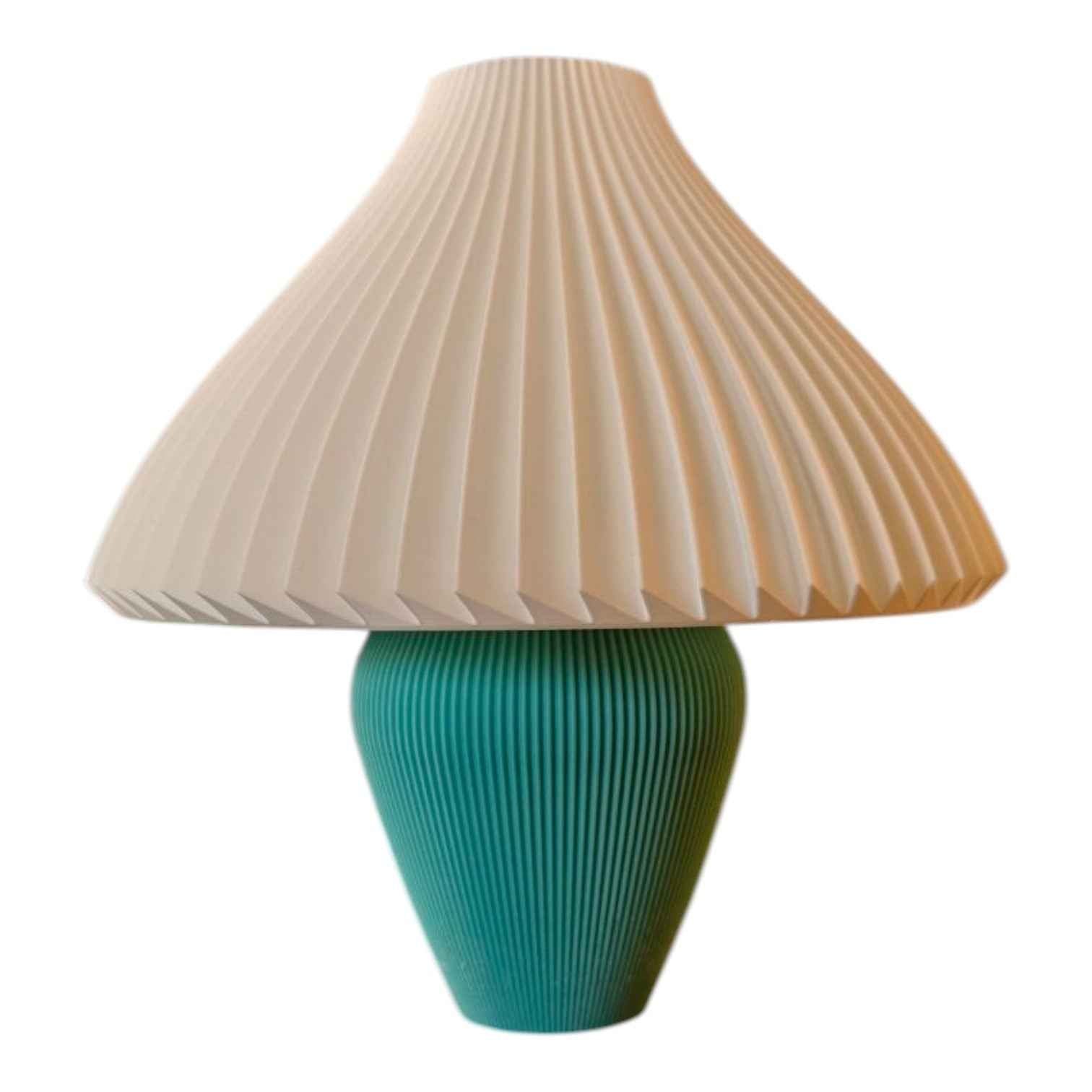 Lampada design Plissé Tiffany e bianca