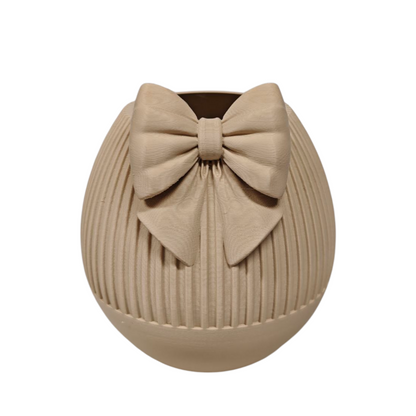 Vaso rotondo ribbon beige in pla