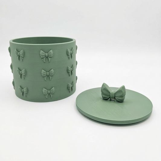 Contenitore ribbon verde salvia in PLA