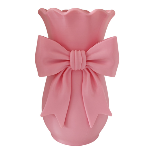 Vaso fiocco rosa baby in PLA