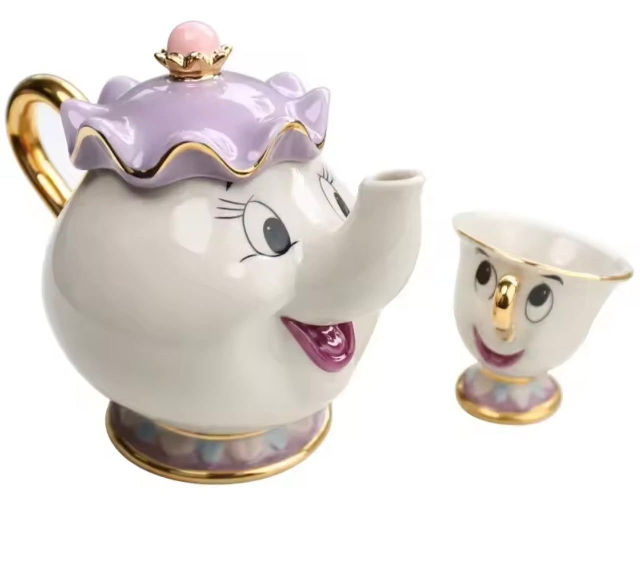 Teiera più tazza in fine porcellana