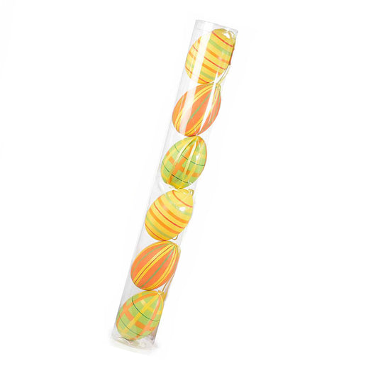 Uova in plastica da appendere righe