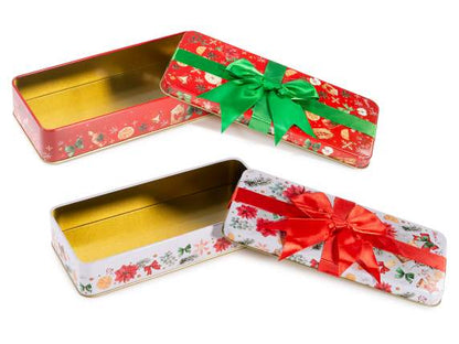 Scatola regalo in latta con fiocco